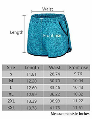 Picture of Blevonh Summer Shorts for Women,Beautiful Fitted Short with Underlayer Ladies Lovely Comfortable Volleyball Sporty Biking Boyshorts Womens Running Bottoms Fit Mother Gifts Green M