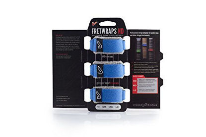 Picture of Gruv Gear FretWraps HD 3-Pack "Sky" Guitar String Muters, Blue, Large