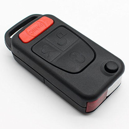 Picture of 4 Buttons FILP Folding Remote Key Fob Cover Key Shell for Mercedes Benz ML320 ML55 AMG ML430 C230 CL500