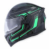 Picture of 1Storm Motorcycle Modular Full Face Helmet Flip up Dual Visor Sun Shield: HB89 Arrow Green