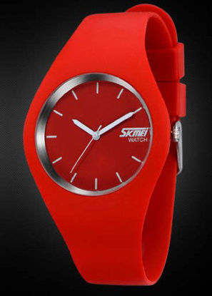 Picture of Gosasa Casual Simple Style Silicone Strap Women Sports Watches 30M Waterproof (Red)