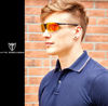 Picture of ATTCL Men's HOT Fashion Driving Polarized Sunglasses for Men Al-Mg metal Frame 8177BLACK-RED