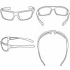 Picture of Nitrogen Men's Rectangular Sports Wrap 65mm Polarized Sunglasses (Black Matte Rubberized, Sea Blue Mirror)