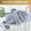 Picture of ZIMASILK 100% Mulberry Silk Pillowcase for Hair and Skin Health,with Hidden Zipper,Both Sides 19 Momme Silk,1pc (King20''x36', Iron Grey)