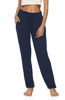 Picture of DIBAOLONG Womens Yoga Pants Wide Leg Comfy Drawstring Loose Straight Lounge Running Workout Legging Navy M