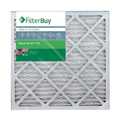 Picture of FilterBuy 20x21.5x1 MERV 13 Pleated AC Furnace Air Filter, (Pack of 2 Filters), 20x21.5x1 - Platinum