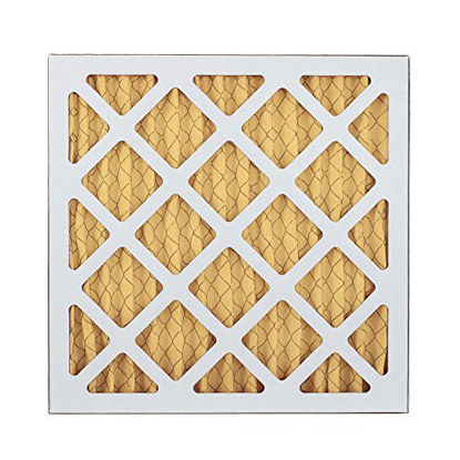 Picture of FilterBuy 8x16x1 MERV 11 Pleated AC Furnace Air Filter, (Pack of 4 Filters), 8x16x1 - Gold