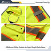 Picture of JKSafety 9 Pockets High Visibility Zipper Front Safety Vest Yellow with Dual Tone High Reflective Strips Meets ANSI/ISEA Standards (Yellow Orange Strips,Medium)
