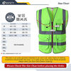 Picture of JKSafety 9 Pockets Class 2 High Visibility Zipper Front Safety Vest With Reflective Strips, Meets ANSI/ISEA Standards (Green, XX-Large)