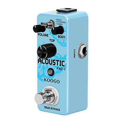Picture of Koogo Guitar Acoustic Pedal Analog Acoustic Guitar Simulator Pedal for Electric Guitar