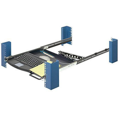 Picture of RackSolutions 1U Rackmount Sliding Keyboard Drawer for Server Rack with USB Keyboard and Touchpad