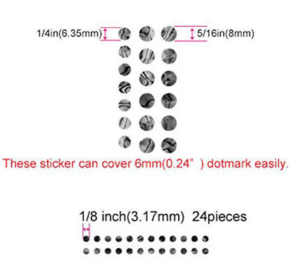 Picture of Inlay Sticker Fret Markers for Guitars & Bass - Custom Dots Set - Abalone-Mix