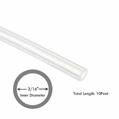 Picture of 3/16" ID Silicon Tubing, JoyTube Food Grade Silicon Tubing 3/16" ID x 5/16" OD 10 Feet High Temp Pure Silicone Hose Tube for Home Brewing Winemaking
