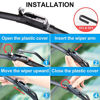 Picture of Windshield Wipers,ASLAM Type-G 19"+19" Wiper Blades:All-Season Blade for Original Equipment Replacement and Refills Replaceable,Double Service Life(set of 2)