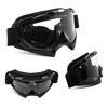 Picture of 4-FQ Motorcycle Goggles Dirt Bike Goggles Motocross Goggles Windproof ATV Goggles Dustproof Racing GogglesScratch Resistant Ski Goggles Protective Safety Glasses PU Resin (Black frame+Clear lens)
