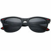 Picture of Polarspex Polarized 80's Retro Classic Trendy Stylish Sunglasses for Men Women (Racing Black | Polarized Smoke, 52)