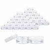 Picture of (100 Pieces Jars + Lid) Beauticom 3G/3ML Round Clear Jars with White Screw Cap Lids for Scrubs, Oils, Toner, Salves, Creams, Lotions, Makeup Samples, Lip Balms - BPA Free