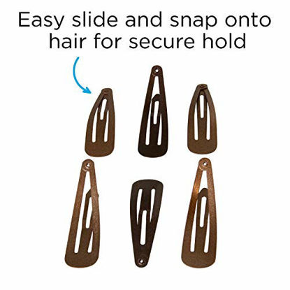 Picture of Goody Colour Collection Contour Hair Clips, Brunette, 6Count (Pack of 3)