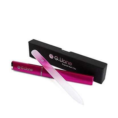 Picture of Best Crystal Nail File Set - G.Liane Professional Nail File Manicure Pedicure Kit For Natural Nails Acrylic Nails Gels Nails Manicure Tools For Home And Salon (Rainbow Pink)