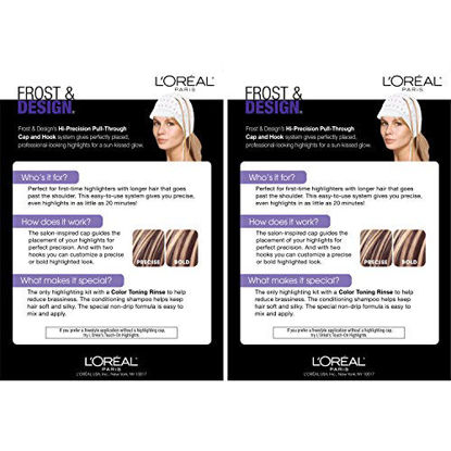 Picture of L'Oreal Paris Frost and Design Cap Hair Highlights For Long Hair, Champagne, 2 count