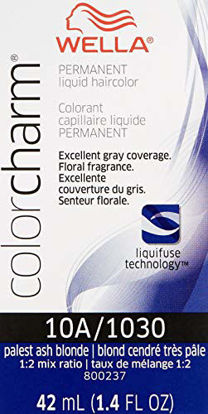 Picture of Wella Color Charm Permanent Liquid Hair Color Liquid 10A Palest Ash Blonde, 1.4 oz