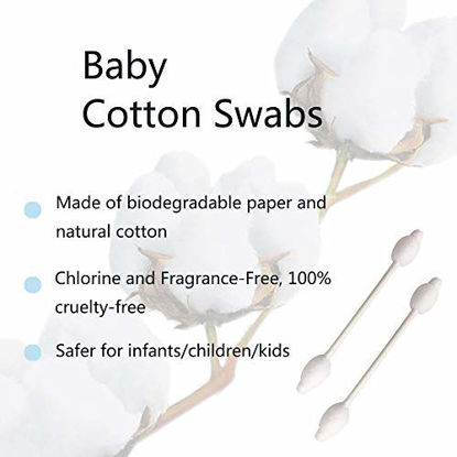 Picture of 320pcs Safety Cotton Swabs with Large Tips for Newborn, Babies, Kids, Children
