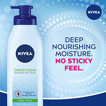 Picture of NIVEA Breathable Nourishing Body Lotion Fresh Fusion - No Sticky Feel, Dry to Very Dry Skin