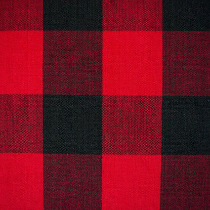 Picture of DII Buffalo Check Collection Classic Tabletop, Tablecloth, 60x120, Red & Black