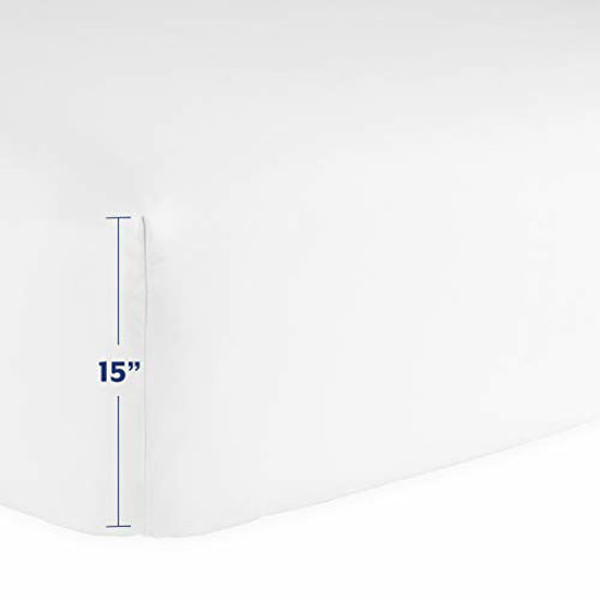 Picture of Bare Home Fitted Bottom Sheet Split Queen - Premium 1800 Ultra-Soft Wrinkle Resistant Microfiber - Hypoallergenic - Deep Pocket (Split Queen, White)