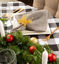 Picture of DII Buffalo Check Collection Classic Tabletop, Table Topper, 40x40, Black & White