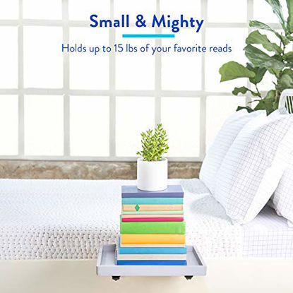Picture of BedShelfie The Original Bedside Shelf for Bed and Bunk Bed Shelf 4 Colors / 4 Styles As Seen On Business Insider and Real Simple (Slide Style, Bamboo in White)