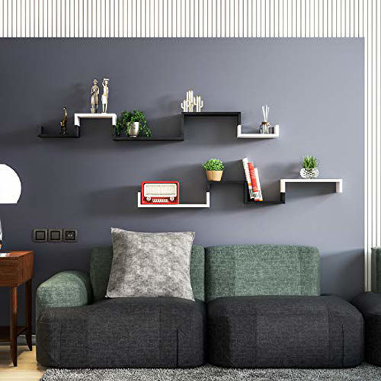 Picture of SRIWATANA Floating Shelves Wall Mounted, Solid Wood Wall Shelves, White