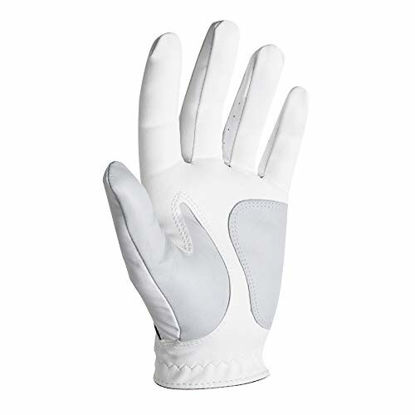 Picture of FootJoy Men's WeatherSof 2-Pack Golf Glove White Large, Worn on Left Hand