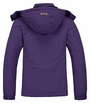 Picture of MOERDENG Women's Waterproof Ski Jacket Warm Winter Snow Coat Mountain Windbreaker Hooded Raincoat