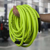 Picture of Flexzilla Air Hose, 1/2 in. x 100 ft, 1/2 in. MNPT Fittings, Heavy Duty, Lightweight, Hybrid, ZillaGreen - HFZ12100YW4