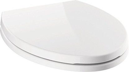Picture of Delta Faucet Morgan Elongated Slow-Close White Toilet Seat with Non-Slip Seat Bumpers, White 811903-WH