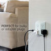 Picture of GE 6 Outlet Wall Plug Adapter Power Strip 2 Pack, Extra Wide Spaced Outlets, Power Adapter, 3 Prong, Multi Outlet Wall Charger, Quick & Easy Install, White, 40222