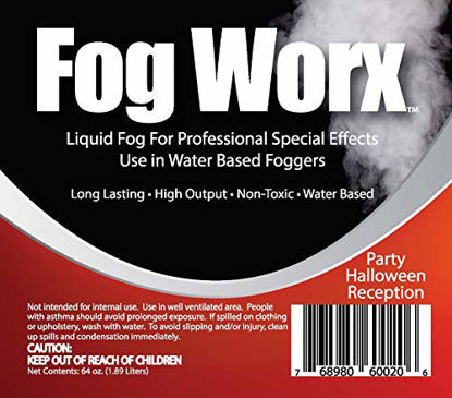Picture of FogWorx Fog Juice - 1 Half Gallon of Organic Fog Fluid (64 oz) - Medium Density, High Output, Long Lasting Fog Machine Fluid