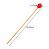 Picture of Yolyoo Medium Hard Yarn Head Keyboard Marimba Mallets with Maple Handles,Pack of 2 Blue (Red)