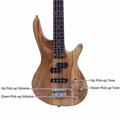 Picture of Exquisite Stylish IB Bass with Power Line and Wrench Tool Burlywood Color - Beginner Kits, Stylish Bass Guitar, Premium Quality & Affordable Musical Instrument