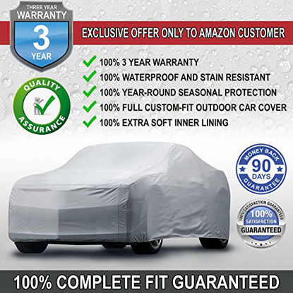 Picture of 10 Layer All-Weather Waterproof Automobile Outdoor Custom-Fit Full Body Auto Car Cover - Cars Up to 203"