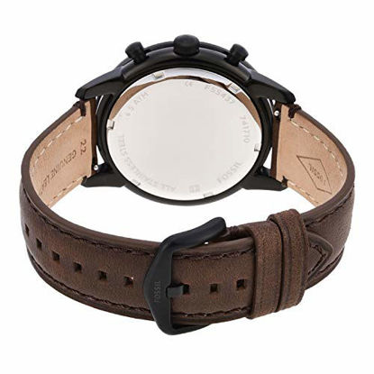 Picture of Fossil Men's Townsman Quartz Leather Chronograph Watch, Color: Black (Model: FS5437)