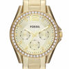Picture of Fossil Women's Riley Quartz Stainless Multifunction Watch, Color: Gold (Model: ES3203)