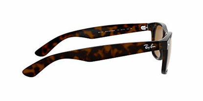 Picture of Ray-Ban RB2132 New Wayfarer Polarized Sunglasses, Light Havana/Brown, 55 mm
