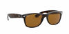 Picture of Ray-Ban RB2132 New Wayfarer Polarized Sunglasses, Light Havana/Brown, 55 mm