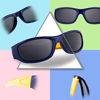 Picture of RIVBOS Rubber Kids Polarized Sunglasses With Strap Glasses shades for Boys Girls Baby and Children Age 3-10 RBK037 (NavyBlue,BlackPolarizedLens)