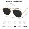 Picture of SOJOS Classic Aviator Mirrored Flat Lens Sunglasses Metal Frame with Spring Hinges SJ1030 with Gold Frame/Grey Lens