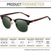 Picture of Joopin Polarized Semi Rimless Sunglasses Women Men Sun Glasses UV Protection (Gloss Black+Tortoise G15)