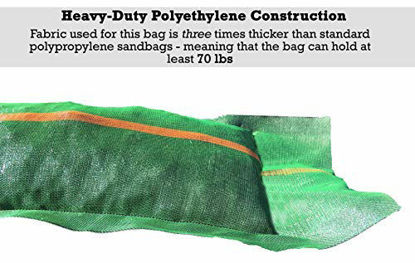 Picture of Sandbaggy 11" x 48" Long-Lasting Sandbags | Lasts 1-2 Yrs | Industrial Grade Bag That Holds 70 lbs | Stops Erosion on Hillsides | Great For Holding Down Plastic Sheeting/Covers (Pack of 5)