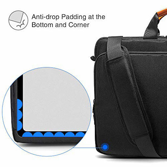 Ferkurn Laptop Bag Case 17 17.3 inch for Women Men, Messenger Briefcase Bag  with Shoulder for